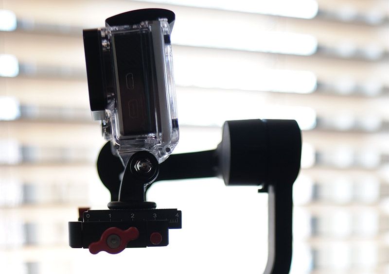 side view of the Hohme iSteady Multiwith a GoPro mounted