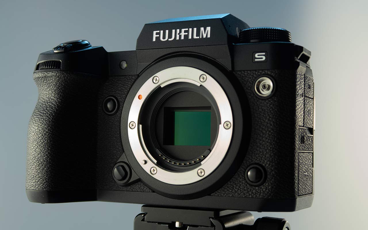 Front view of the Fujifilm X-H2S APS-C sensor